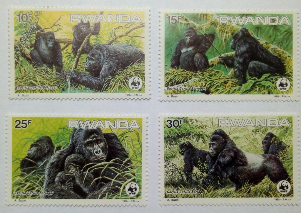 Руанда 1985 Гориллы, приматы, MNH  (КЦ = 29 евро) - фото фото фото 0