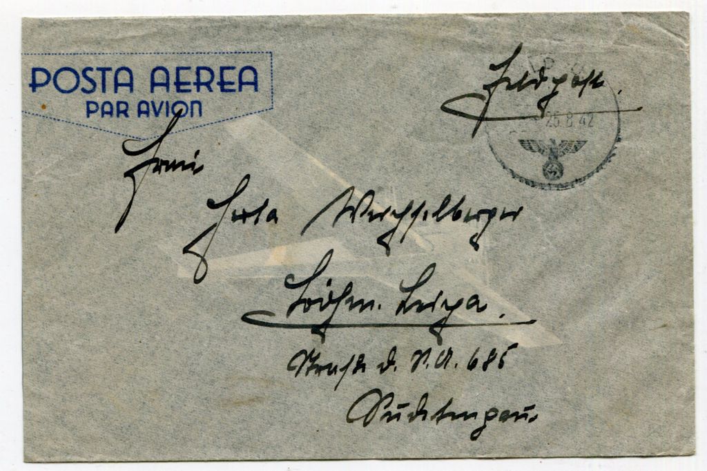 Тіньовий конверт ІІІ Райх Авіа 1942 р. - фото фото фото 0