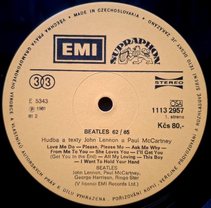 The Beatles - Compilation - 1962-65.  (LP). 12. Vinyl. Пластинка. Czechoslovakia. - фото фото фото 2