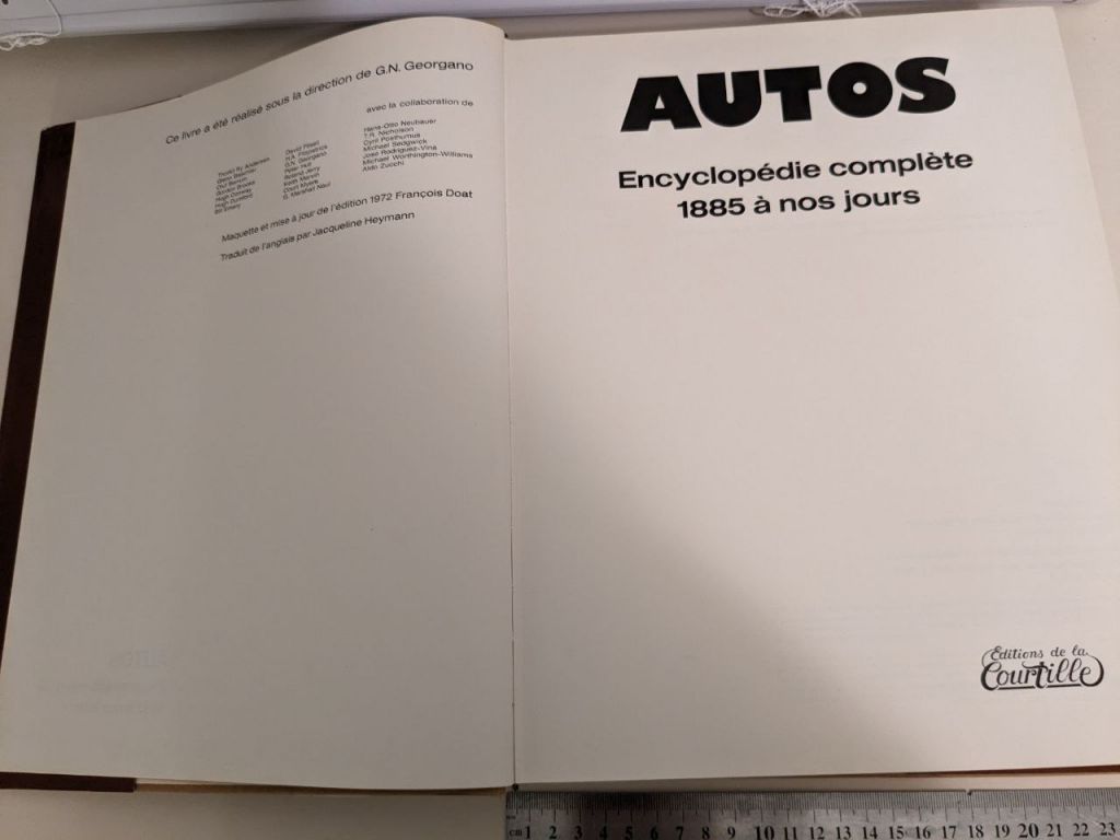 Книга-каталог AUTOS ENCYCLOPÉDIE COMPLÈTE DE 1885 À NOS JOURS - фото фото фото 1