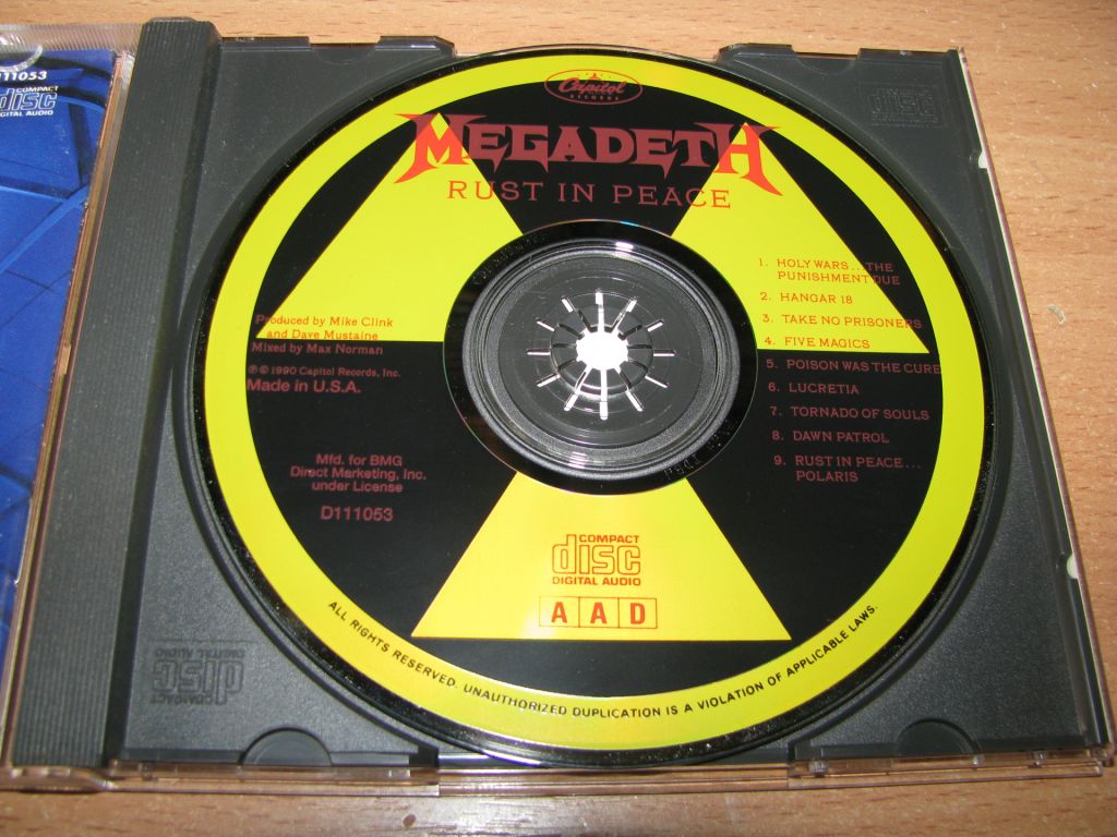 MEGADETH - Rust In Peace  (1990 Capitol,CLUB,USA) - фото фото фото 2