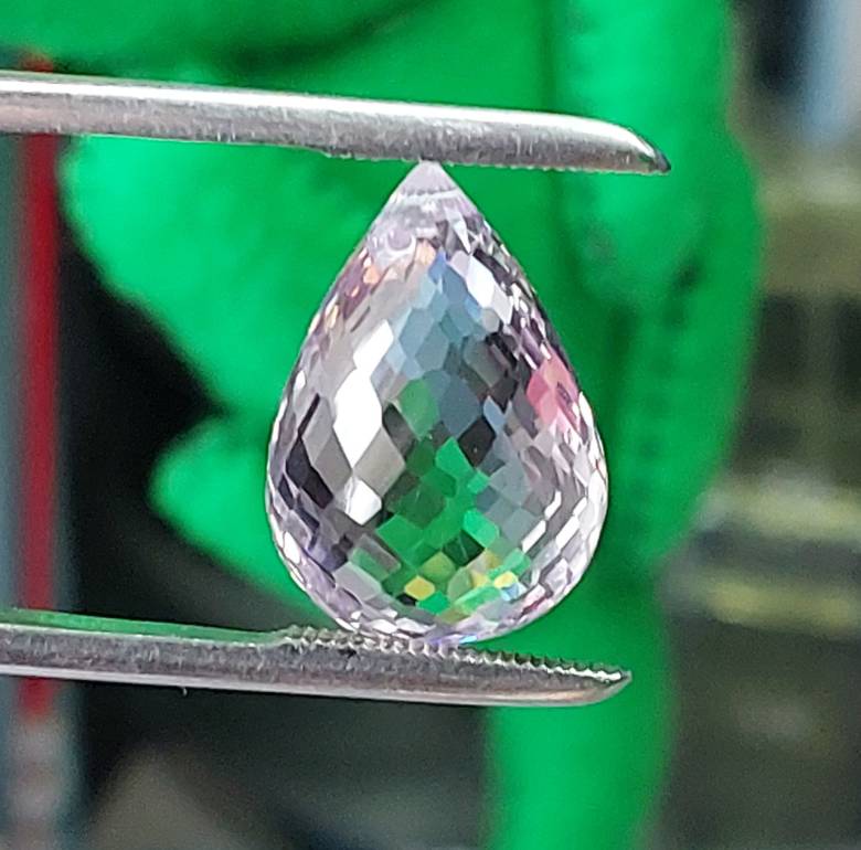 Аметист бриолет  22.24 ct  20.х14.3х12.7 mm - фото фото фото 4