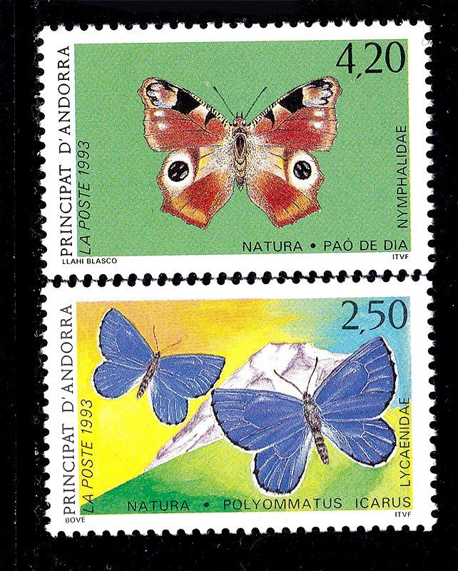 NM Фауна  Андорра 1999 г MNH - бабочки - фото фото фото 0