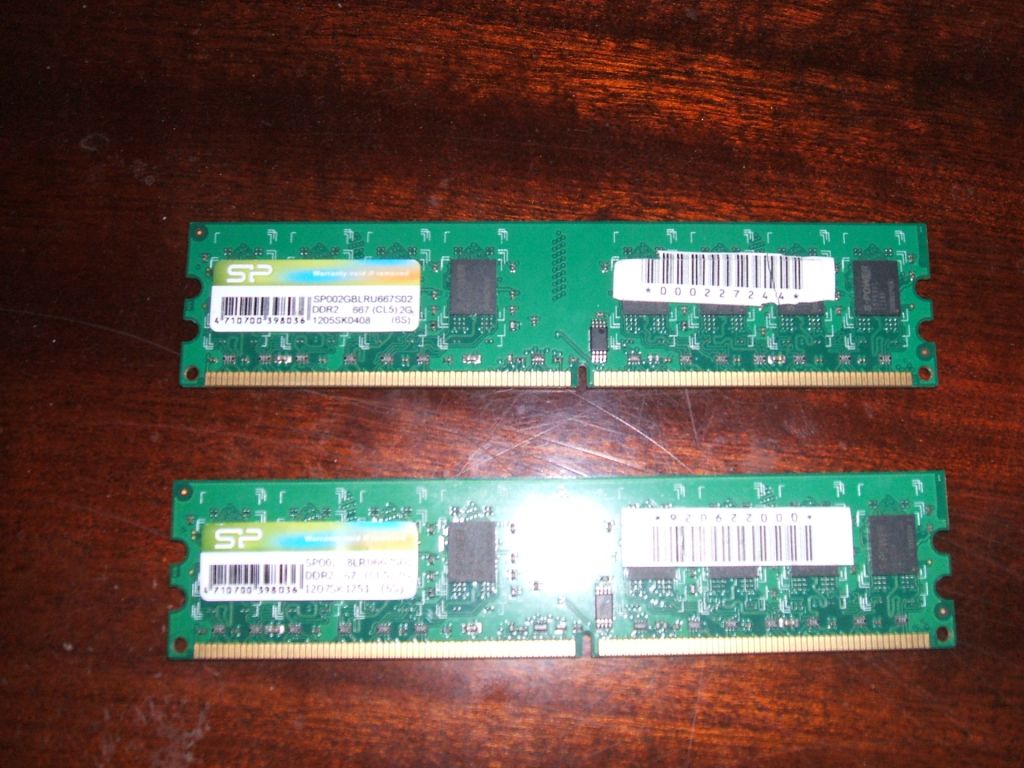 SP002GBLRU667S02  DDR2 667{CL5}2G 2шт лот - фото фото фото 0