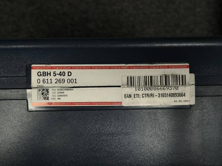 Перфоратор BOSCH GBH 5-40D Professional (0611269001) Новый! - фото фото фото 3