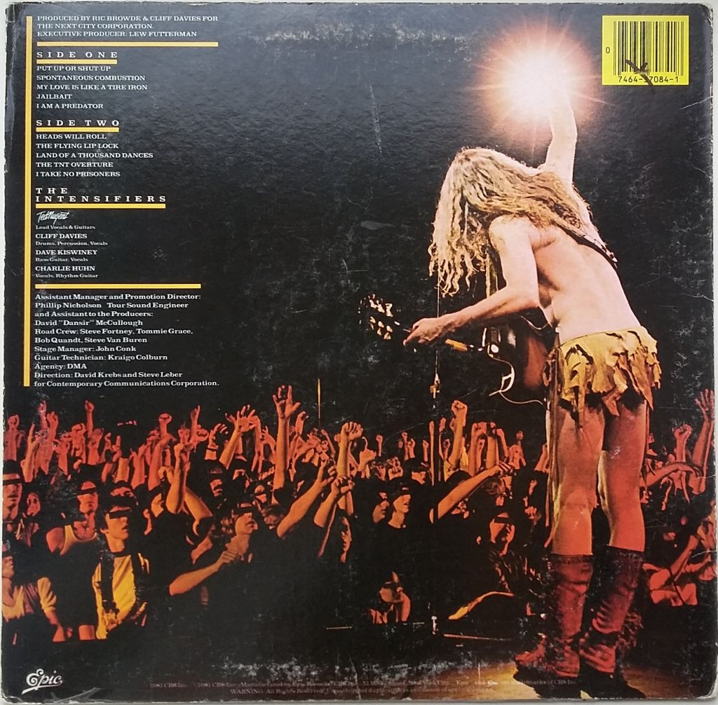 TED NUGENT Intensities In 10 Cities LP VG - фото фото фото 1