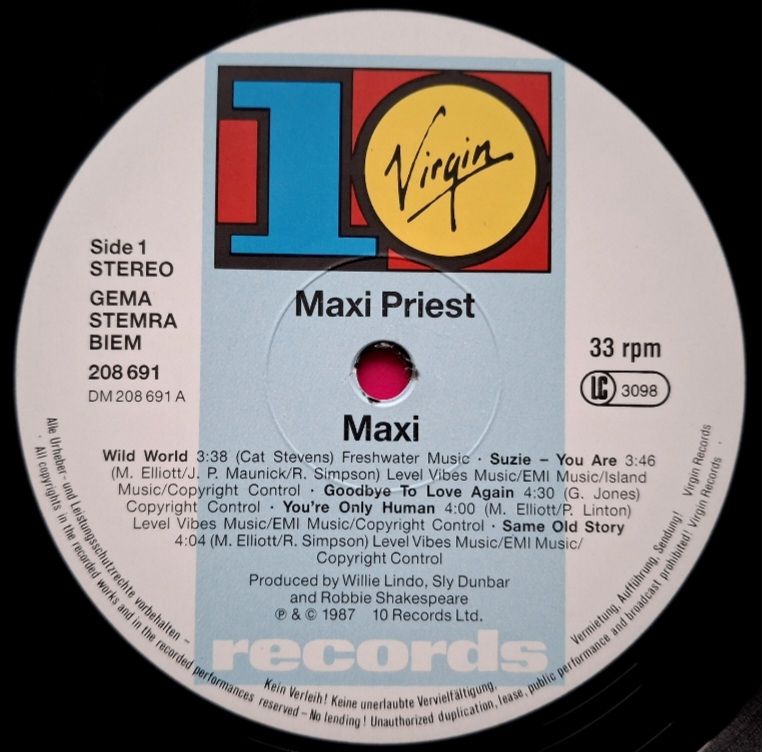 Maxi Priest - Maxi - 1987.  (LP). 12. Vinyl. Пластинка. Europe. - фото фото фото 2