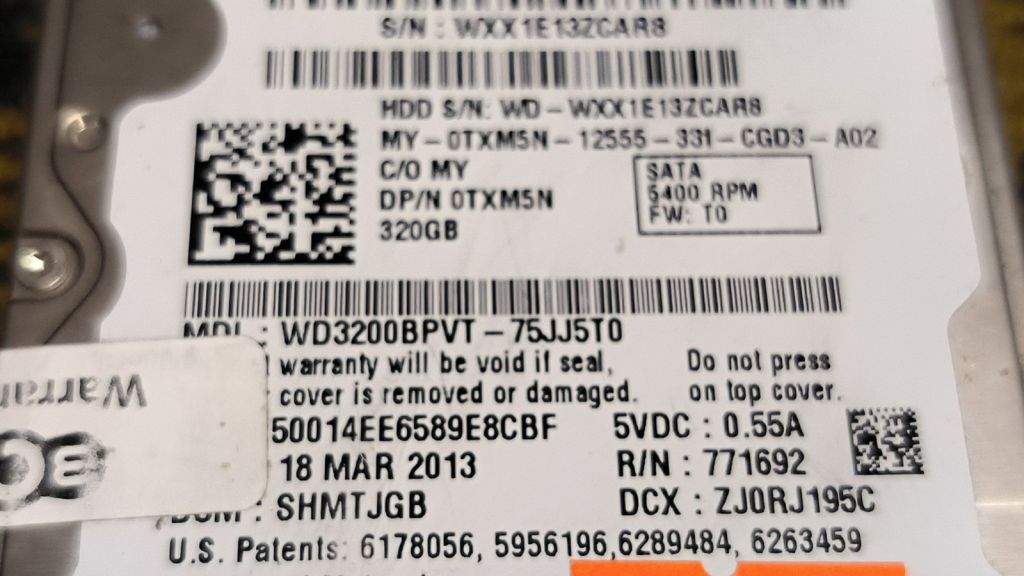 Жорсткий диск Western digital WD3200BPVT-75JJ5T0 320GB №9 - фото фото фото 2