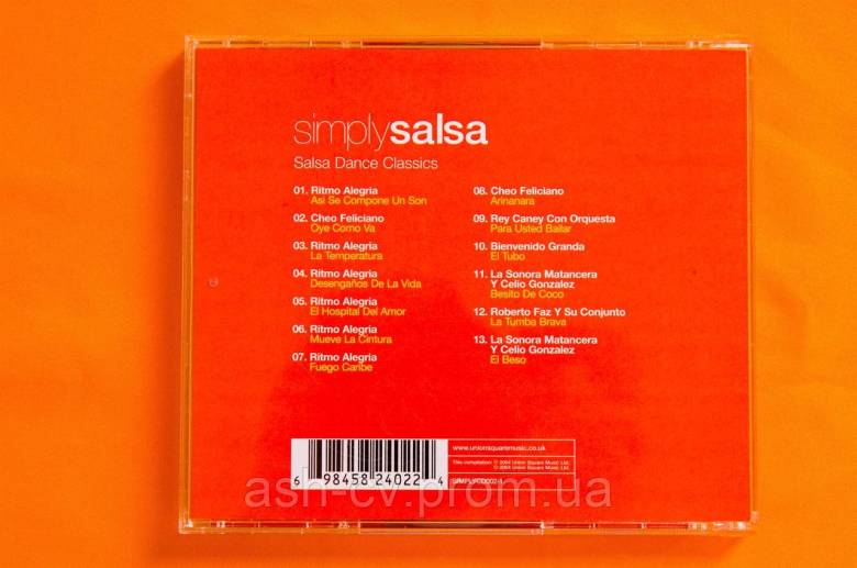Музичний диск CD. SIMPLY SALSA - Salsa Dance Classics - фото фото фото 1