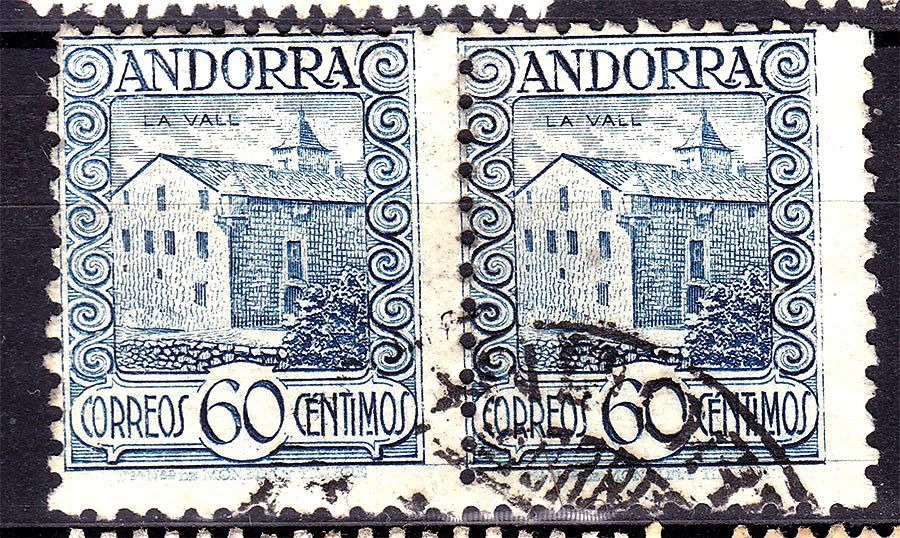 Андорра - гаш  1936 г - архитектура - пара - фото фото фото 0