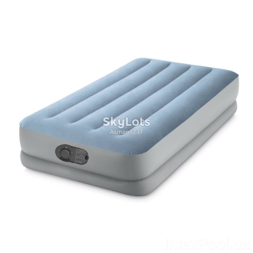 Надувная кровать Intex  Mid-Rice Airbed 99х191х36см, встроенный насос 220V - фото фото фото 0