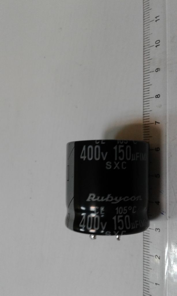 Конденсатор электролитический Rubycon 150 мкФ х 400 В - фото фото фото 0