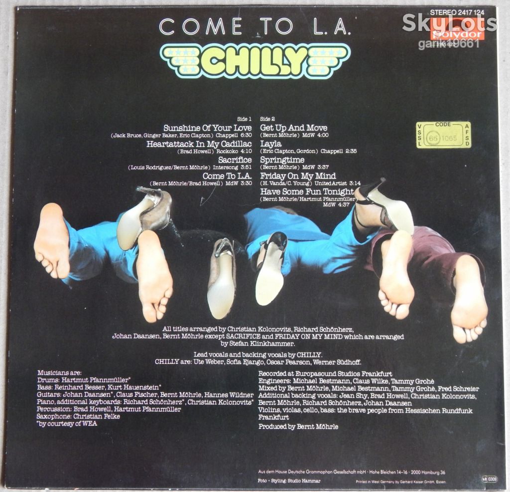 Chilly ‎– Come To L.A.  (Polydor ‎– 2417 124, Germany) NM-/NM- 100.00 - фото фото фото 1