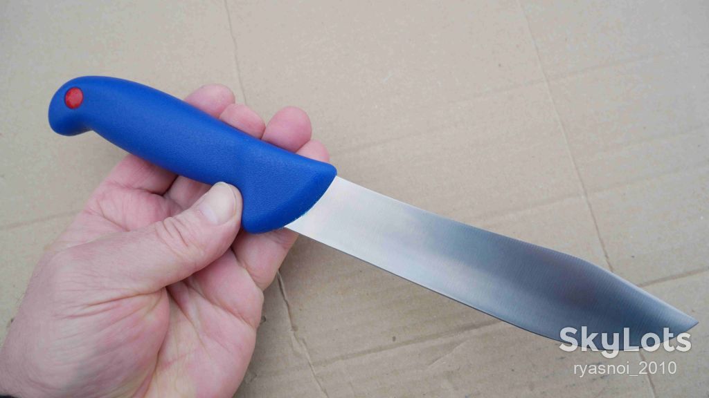Plys TZHX065 D6, Plastic blue, 40Cr13 Satin, Kitchen Knife, Fixed - фото фото фото 5