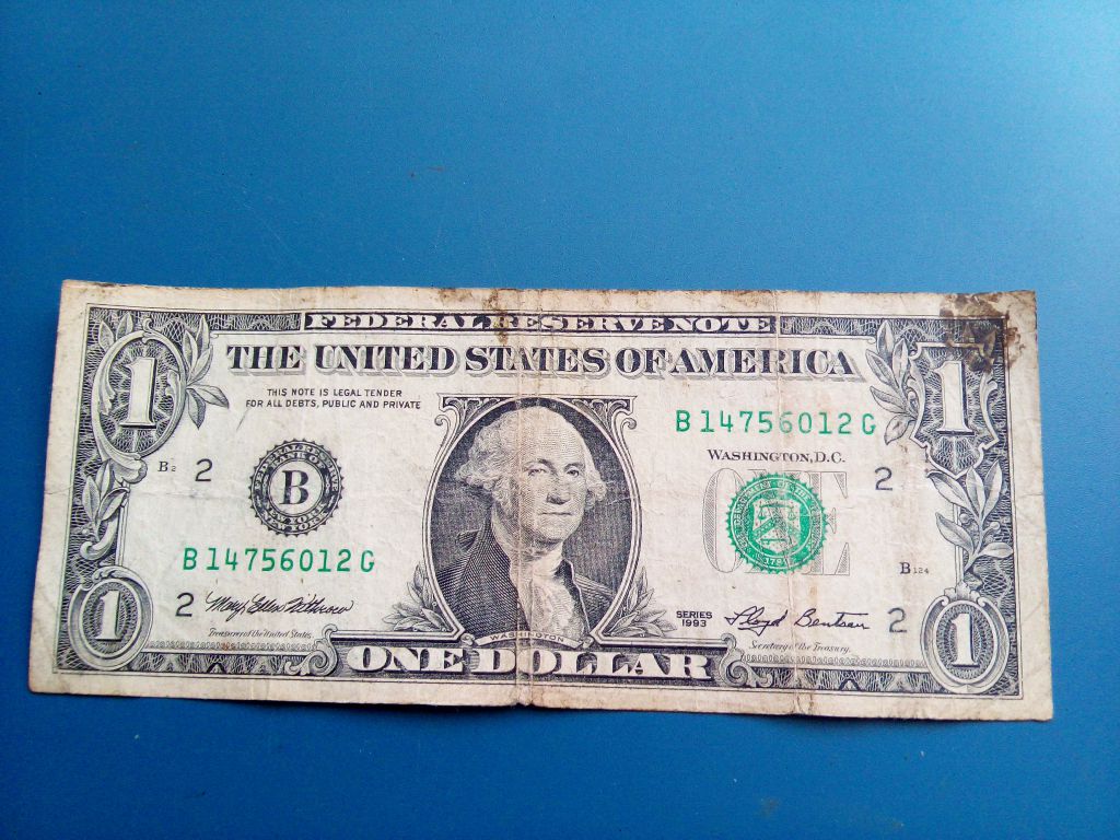 Один доллар 1993 г.  - Нью - Йорк / В /   США - фото фото фото 1