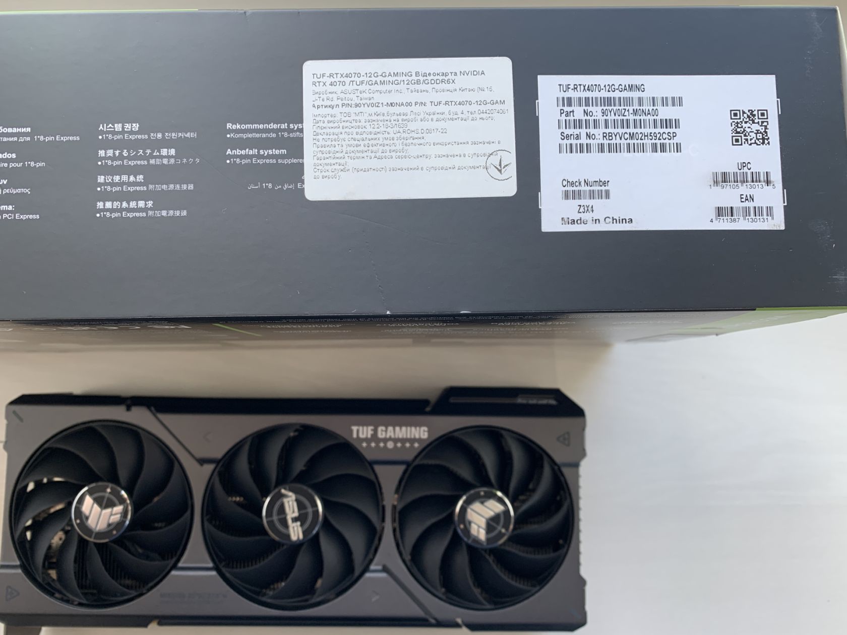 Продам Asus Tuf GeForce RTX 4070-12G GAMING ОФІЦІЙНА ГАРАНТІЯ - фото фото фото 7
