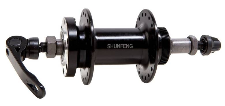 Втулка задня Shunfeng SF-A210RB 36H пром. підш. під диск, тріскачку, чорний (4120) - фото фото фото 0