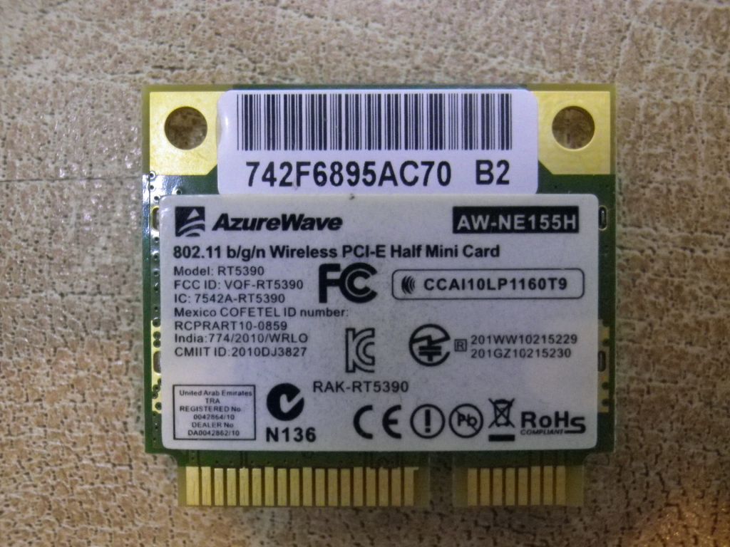 Б/У Wi-Fi карта на ASUS X73E - фото фото фото 1