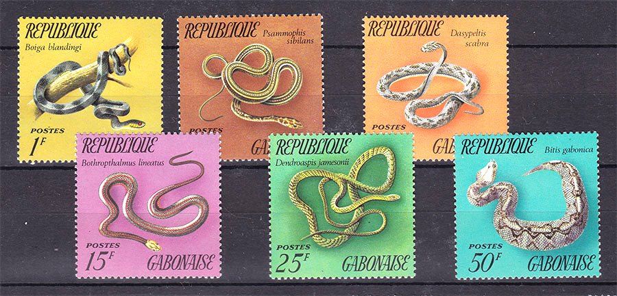Флора .  Габон 1972 г MNH - пресмыкающиеся - фото фото фото 0