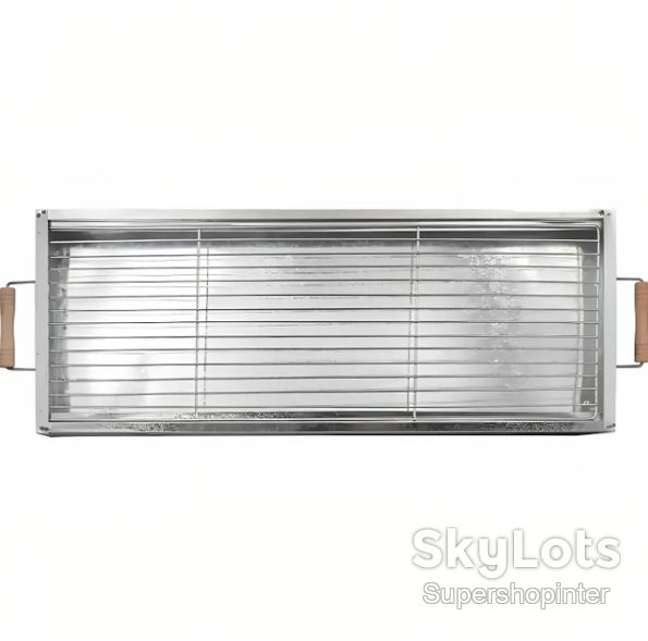 Раскладной мангал переносной 70х70х30см, BARBECUE TRAY 770T, Серебристый - фото фото фото 5