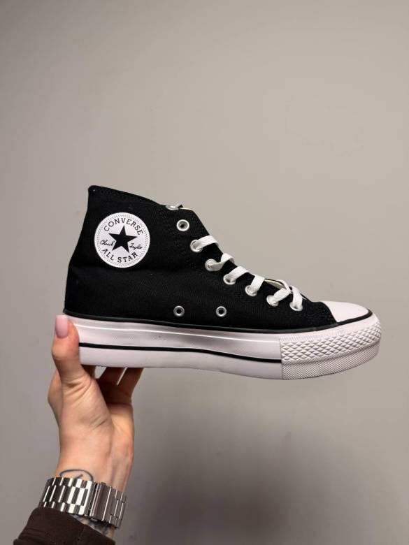 Converse Chuck Taylor All Star Lift High Black White БРАК - фото фото фото 0