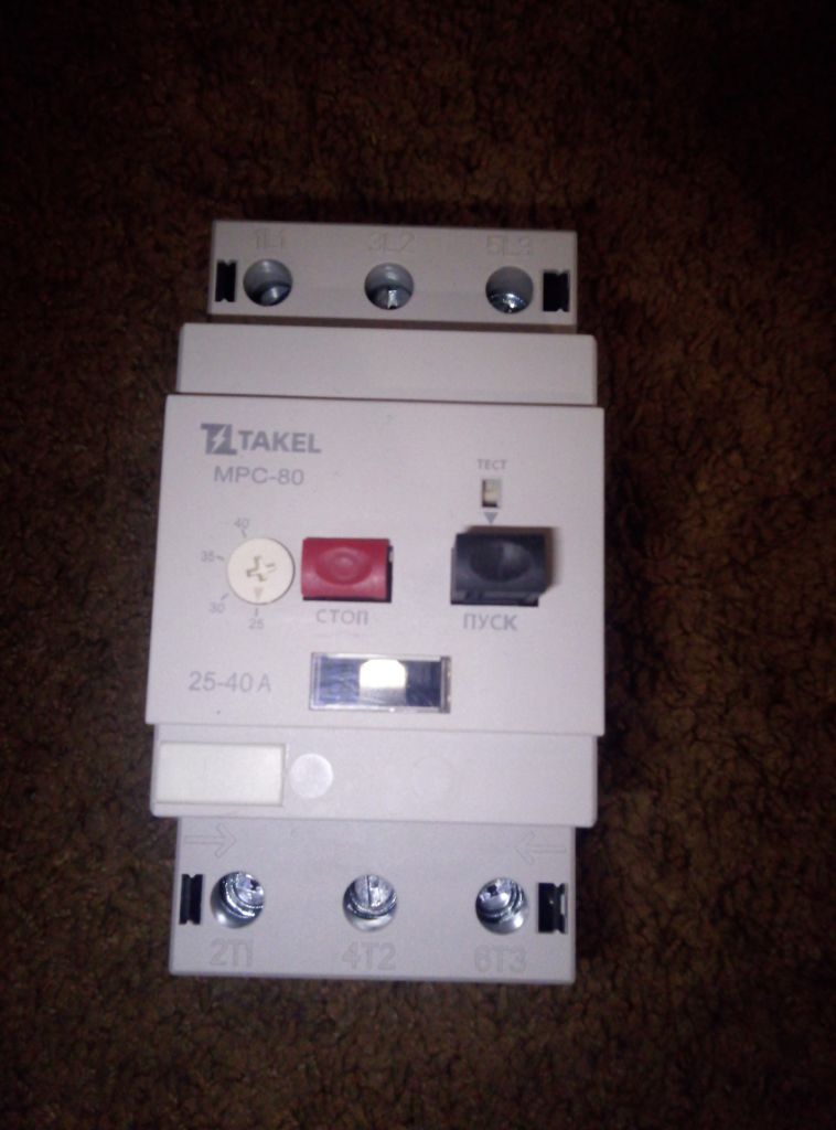 Автомат защиты двигателя TAKEL MPC-80,25-40A - фото фото фото 0