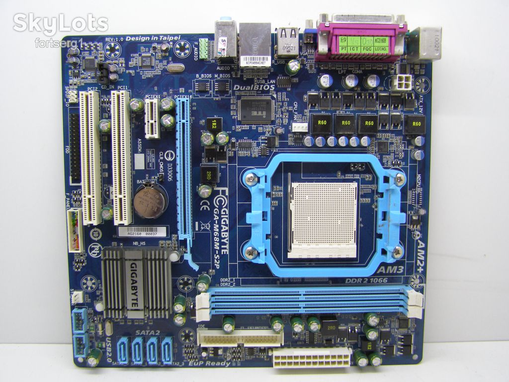 Материнская плата GIGABYTE GA-M68M-S2P Socket AM2 plus MicroATX 2DDR2 - фото фото фото 0