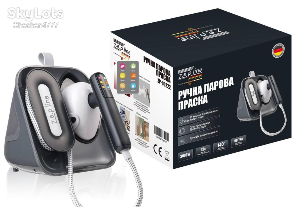 Ручна парова праска 3000Вт Zepline ZP-00222    (Сірий) - фото фото фото 1