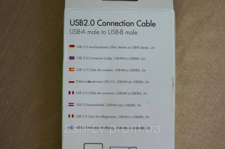 Кабель, для принтера, сканера, USB, A-B, TYPHOON, 2 метри - фото фото фото 5