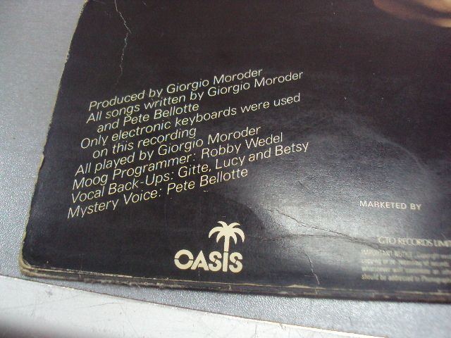 пластинка Giorgio Moroder Джорджо Мородер 1977 №4103 - фото фото фото 3