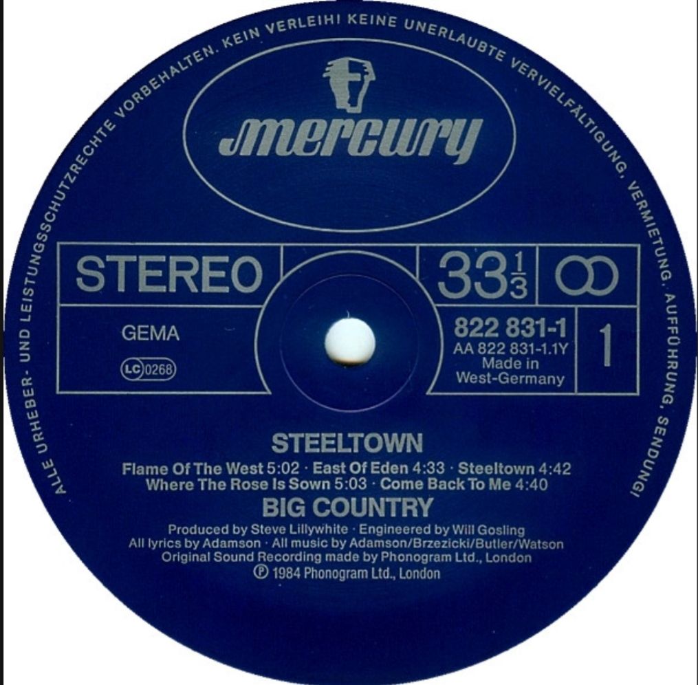 Big Country - Steeltown - 1984.  (LP). 12. Vinyl. Пластинка. Germany - фото фото фото 4