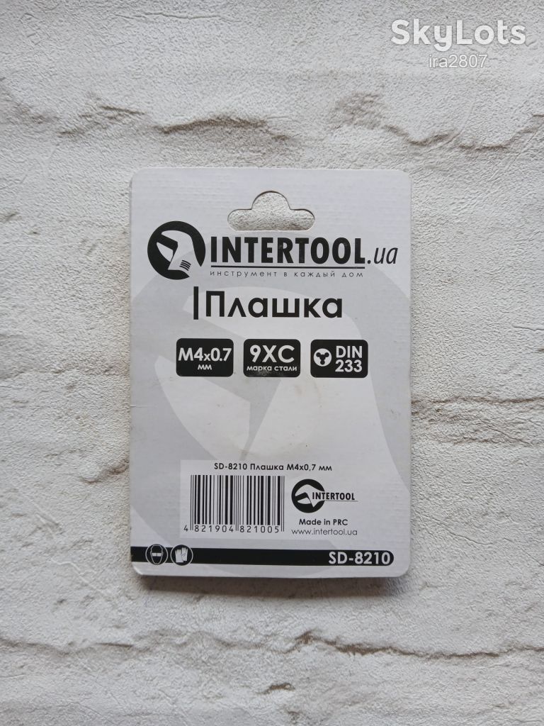 Плашка M 4x0,7 мм INTERTOOL SD-8210 - фото фото фото 1