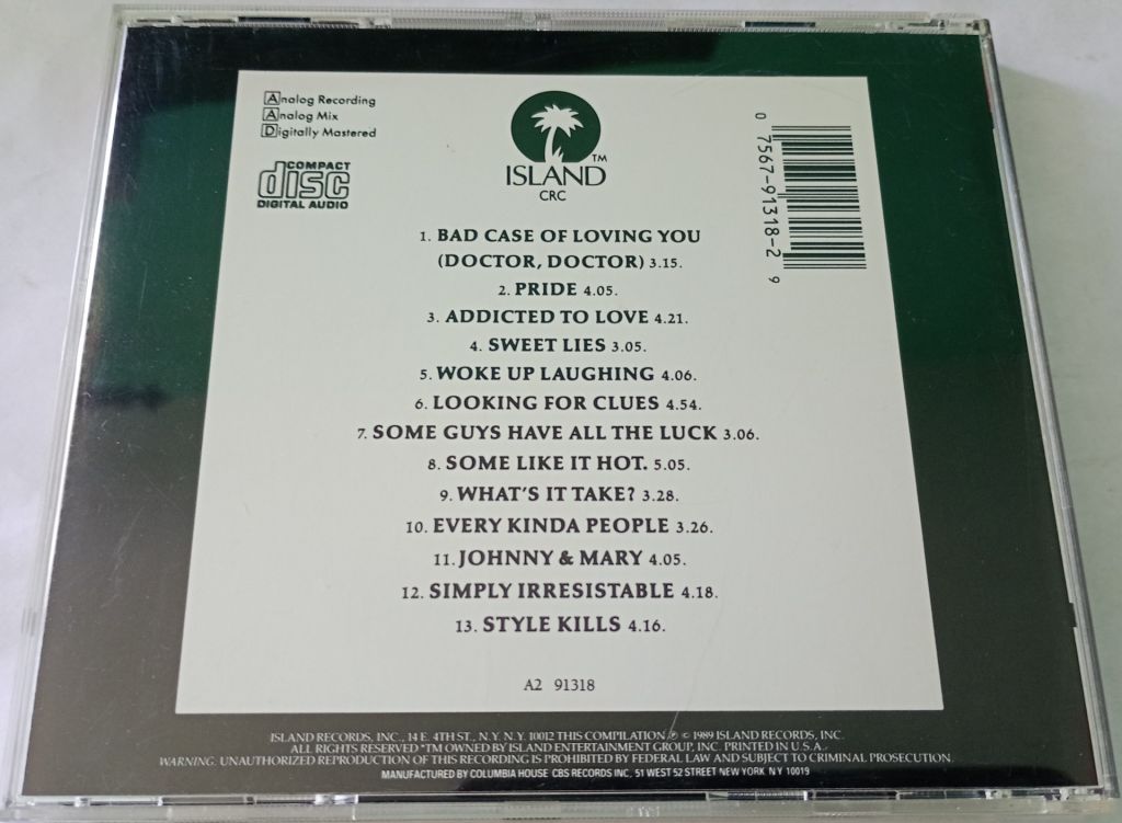 ROBERT PALMER Addictions Volume I  CD US - фото фото фото 2