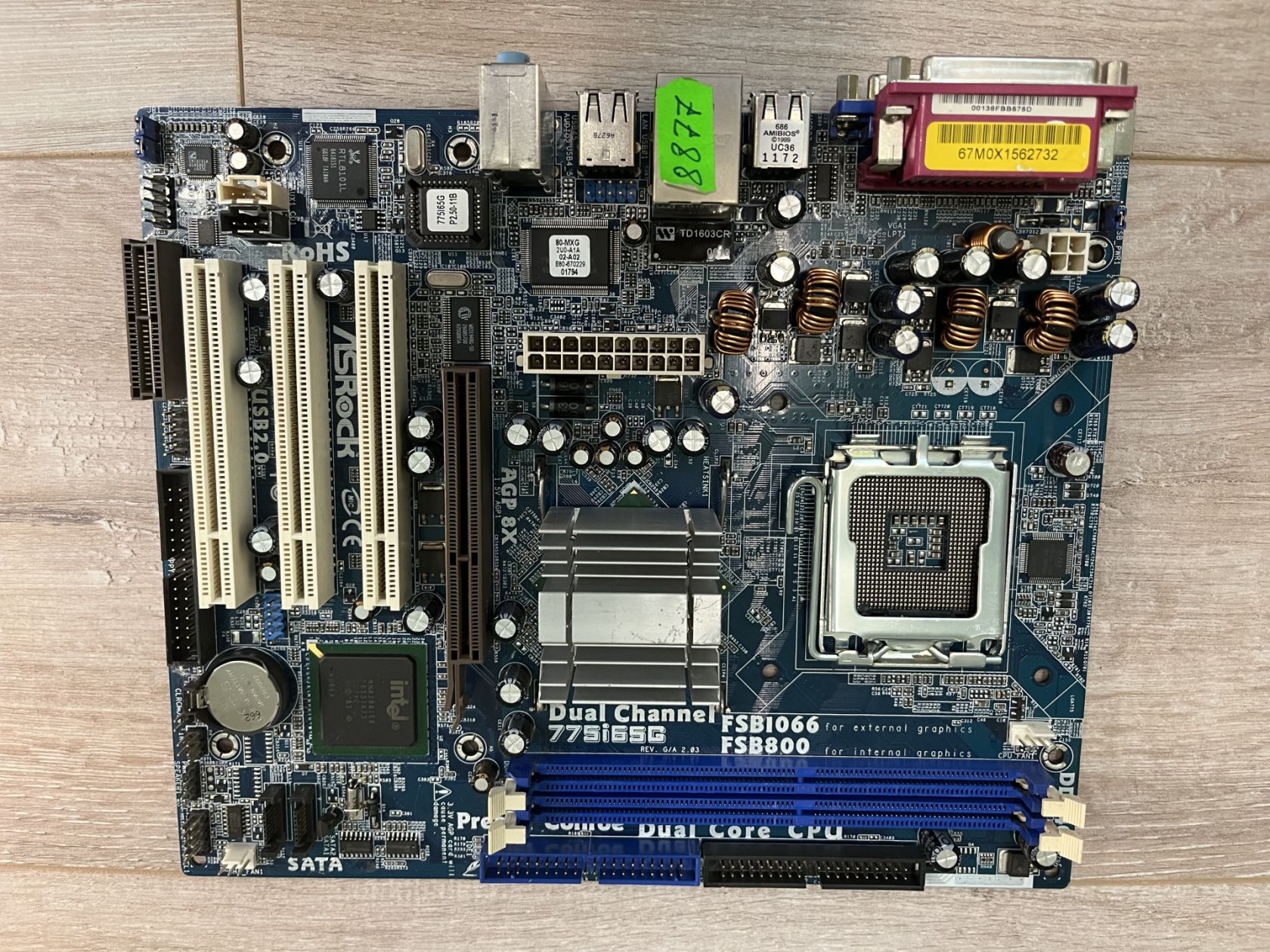 Материнская плата ASRock 775i65G S775 DDR Core2Duo - фото фото фото 1