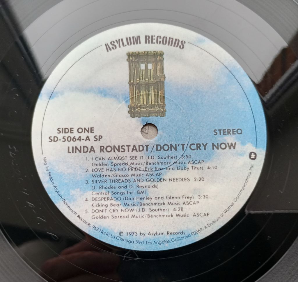 LINDA RONSTADT Don't Cry Now LP VG++/EX - фото фото фото 2