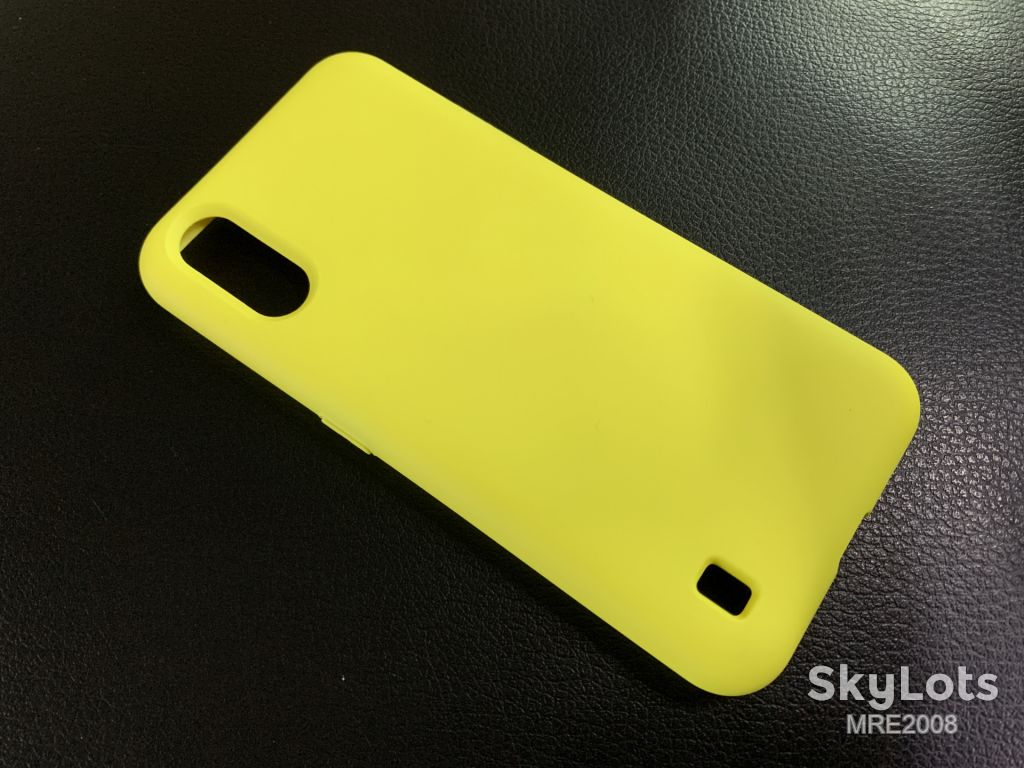Чохол Silicone Cover для Samsung Galaxy A01 A015 yellow - фото фото фото 1