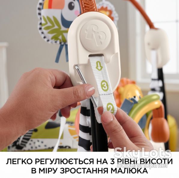 Детский игровой центр Fisher-Price Jumperoo с подсветкой и звуком / Развивающий игровой джемпер Бежевый - фото фото фото 1