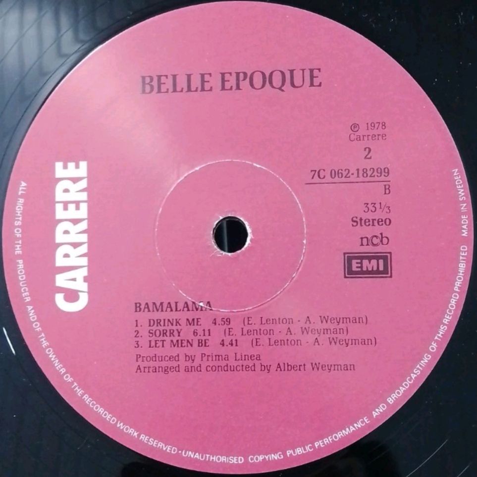 Belle Epoque - Bamalama - 1978.  (LP). 12. Vinyl. Пластинка. Sweden. - фото фото фото 3