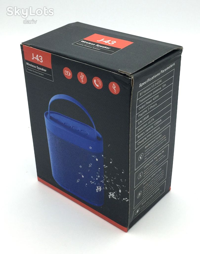 Колонка Bluetooth J-43 Blue - фото фото фото 1