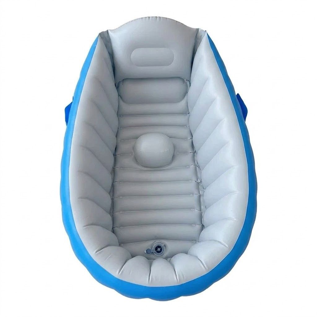 Дитяча Надувна ванна з насосом Intime Baby Bath Tub Блакитний - фото фото фото 4