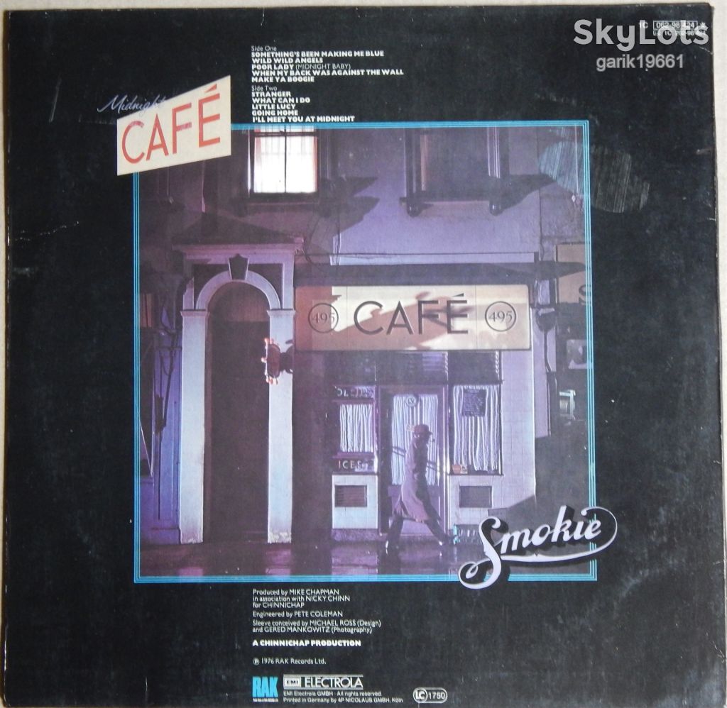 Smokie – Midnight Cafe  (RAK – 1C 062-98 424, Germany) EX+/NM- - фото фото фото 1