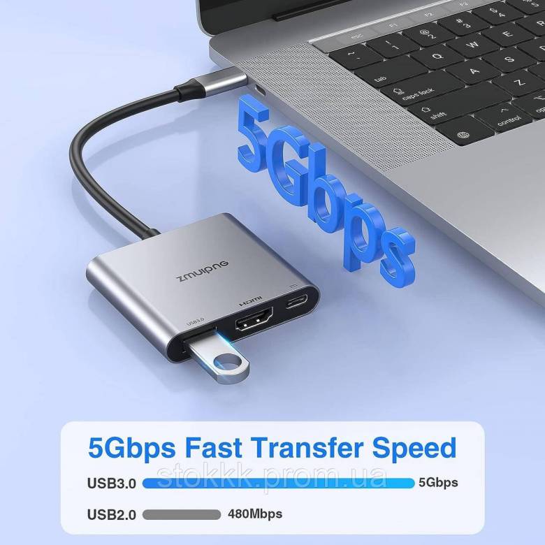 Адаптер USB C-HDMI USB PD 60Вт Уценка - фото фото фото 3