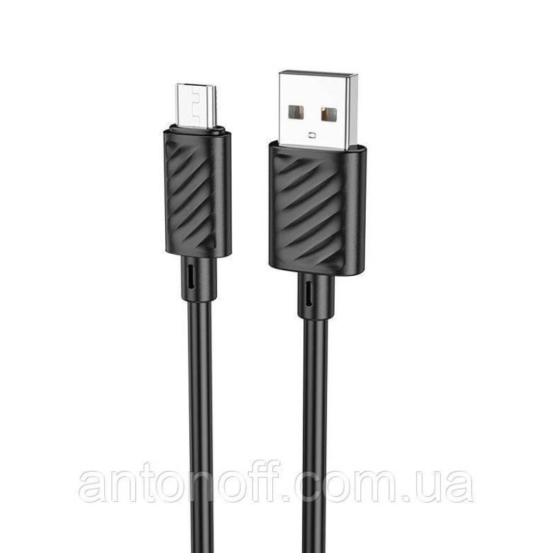 Кабель Hoco X88 Micro-USB - USB (2.4А 1 м) чорний - фото фото фото 4