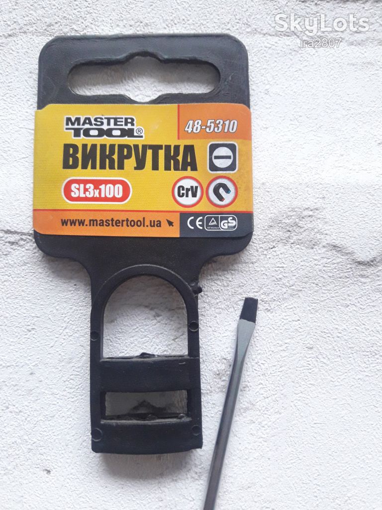 Викрутка шліцьова MASTERTOOL SL3,0 x 100 мм 48-5310 - фото фото фото 1