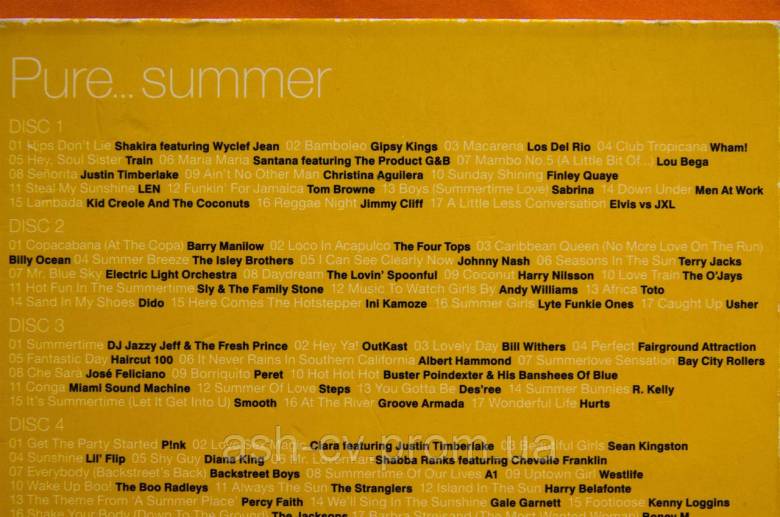 Музичний диск CD. PURE SUMMER (4cd) - фото фото фото 2