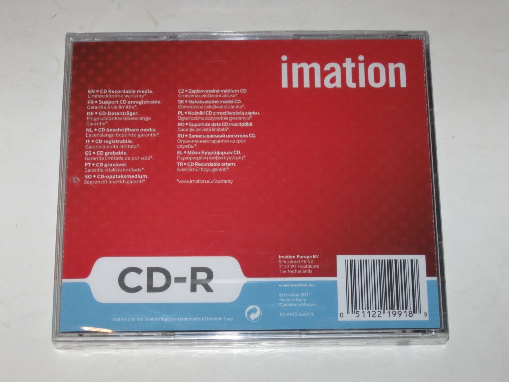 CD-R imation 52x / 700 mb / 80 min  (made in India) новый, заводская запечатка - фото фото фото 2