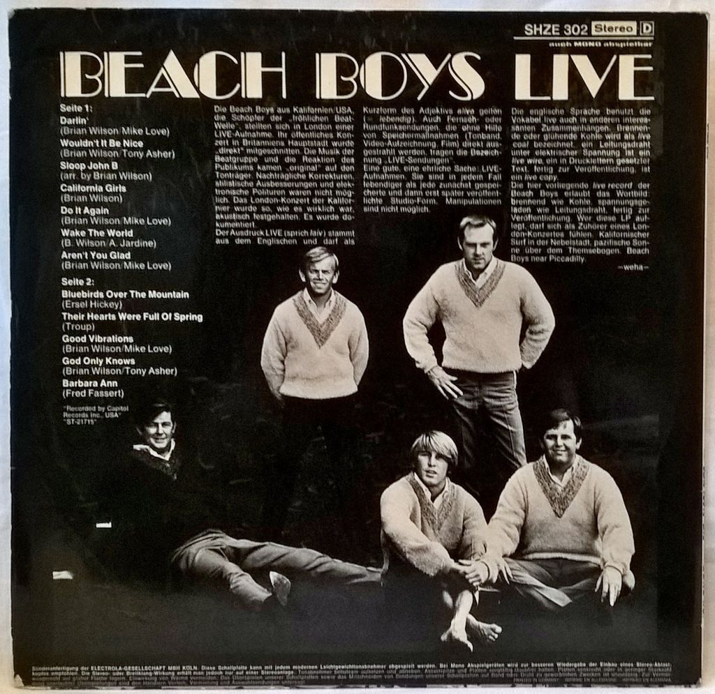 Beach Boys - Live - 1969.   (LP). 12. Vinyl. Пластинка. Germany - фото фото фото 1