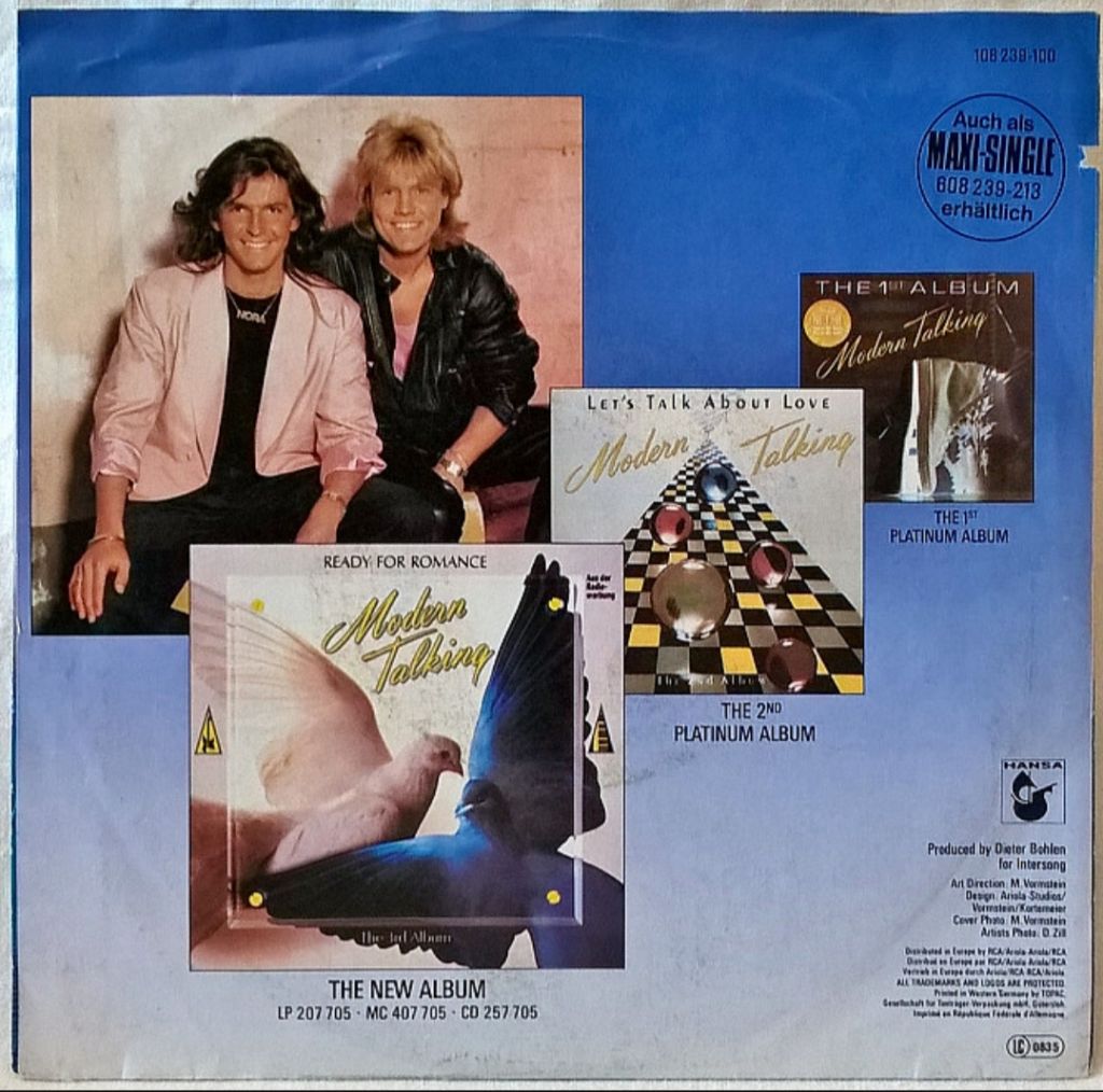 Modern Talking - Atlantis Is Calling - 1986.  (EP). 7. Vinyl. Пластинка. Germany. - фото фото фото 1