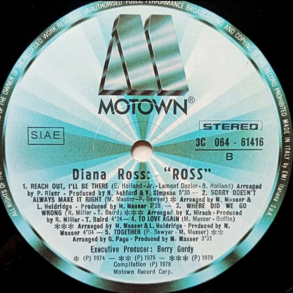 Diana Ross - Ross - 1978.  (LP). 12. Vinyl. Пластинка. Italy. - фото фото фото 3