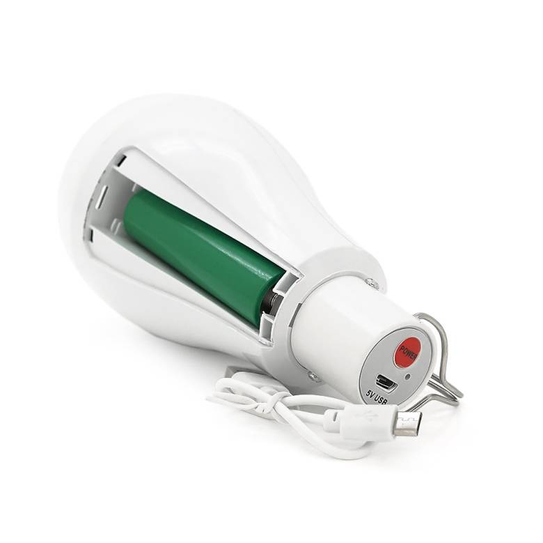 Лампа с аккумуляторами 2*18650 Emergency Bulb, 20W, Box - фото фото фото 1